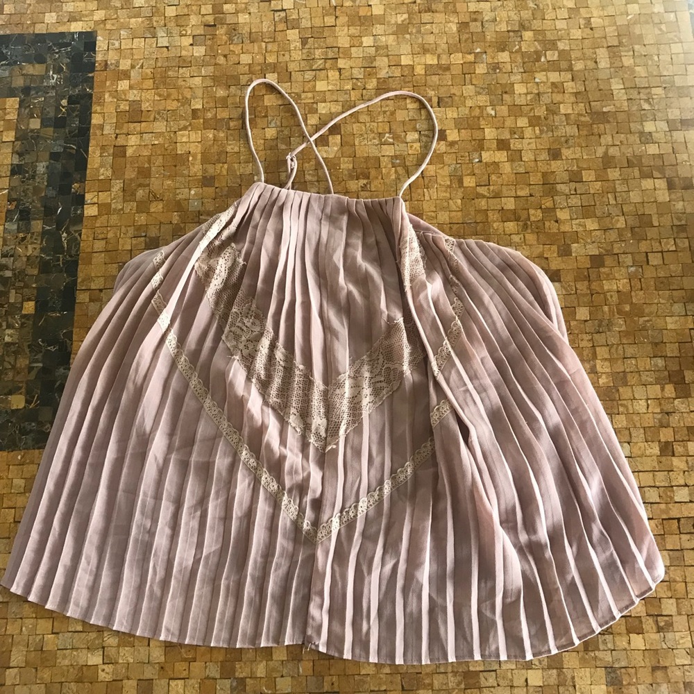 ASTR Nordstrom light pink lace going out top